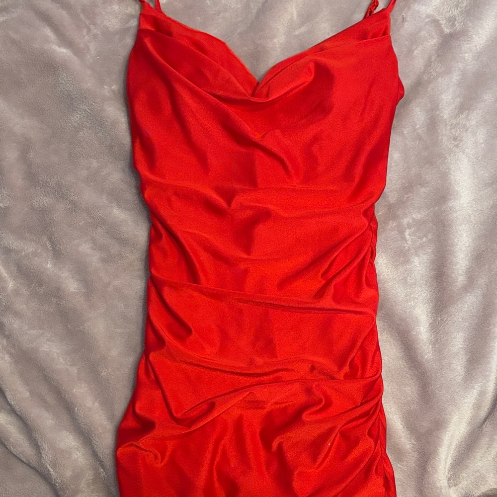 B Darlin Vibrant Red Mini Dress